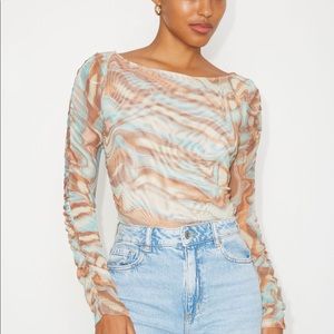 DYNAMITE long sleeve mesh top (NWT)